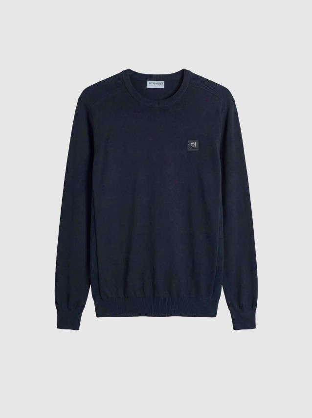 Camisola Antony Morato Homem Sweater Round Collar Long Sleeves Slim Fit In Viscosa Blend Yarn With M