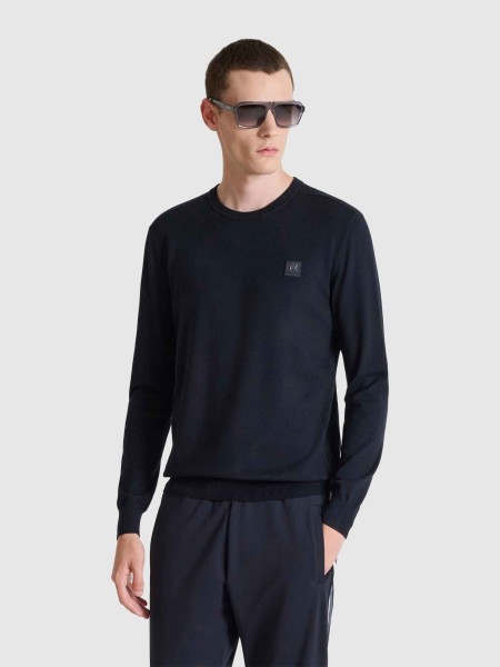 Camisola Antony Morato Homem Sweater Round Collar Long Sleeves Slim Fit In Viscosa Blend Yarn With M