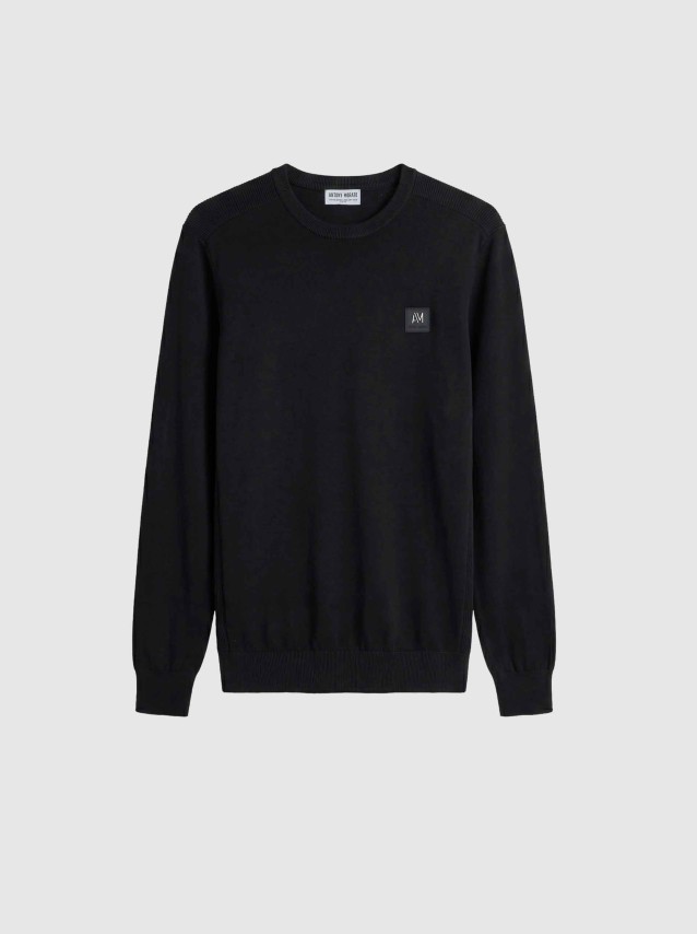 Camisola Antony Morato Homem Sweater Round Collar Long Sleeves Slim Fit In Viscosa Blend Yarn With M