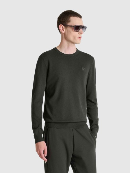 Camisola Antony Morato Homem Sweater Round Collar Long Sleeves Slim Fit In Viscosa Blend Yarn With M