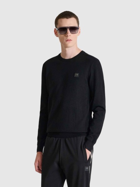 Camisola Antony Morato Homem Sweater Round Collar Long Sleeves Slim Fit In Viscosa Blend Yarn With M