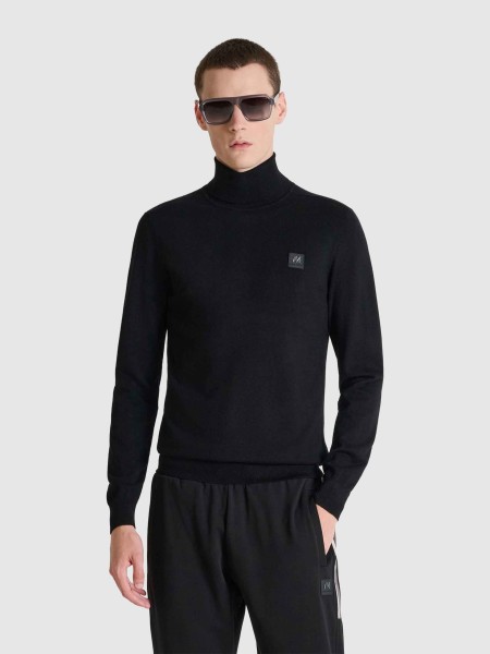 Camisola Antony Morato Homem Sweater Turtle Collar Long Sleeves Slim Fit In Filato Misto Viscosa Con