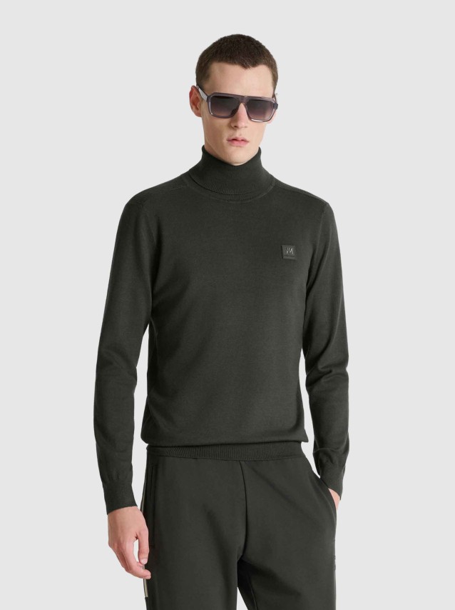Camisola Antony Morato Homem Sweater Turtle Collar Long Sleeves Slim Fit In Filato Misto Viscosa Con