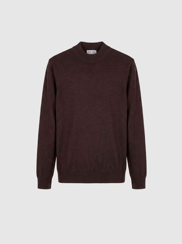 Camisola Antony Morato Homem Sweater Half Turtle Collar Slim Fit In Viscose Blend Yarn