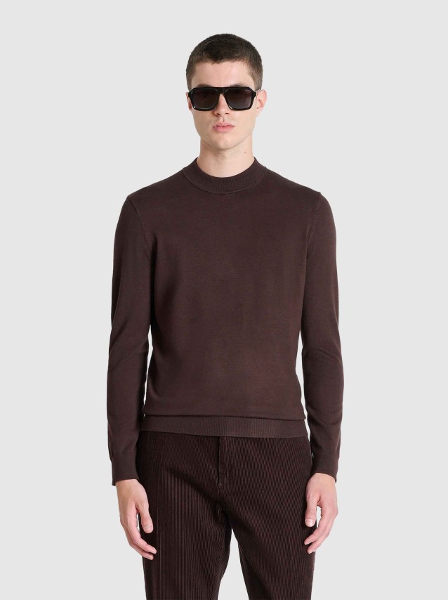 Camisola Antony Morato Homem Sweater Half Turtle Collar Slim Fit In Viscose Blend Yarn
