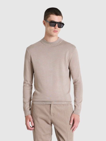 Camisola Antony Morato Homem Sweater Half Turtle Collar Slim Fit In Viscose Blend Yarn