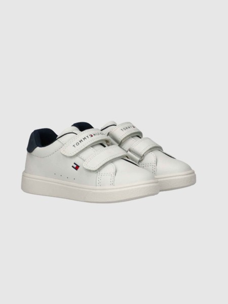 Sapatilha Tommy Hilfiger Menino Low Cut Velcro Sneaker White/blue Sapatilha Tommy Hilfiger Menino Low Cut Velcro Sneaker White/blue