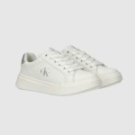 Sapatilha Calvin Klein Menina Low Cut Lace-Up Sneaker White/silve