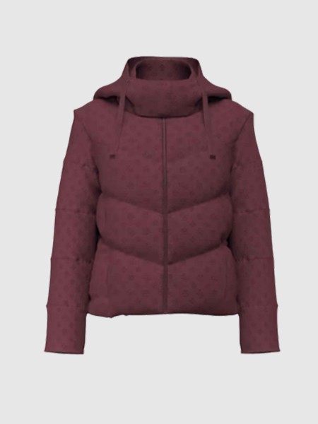 Kispo Guess Mulher New Daisy Crop Logo Puffer Kispo Guess Mulher New Daisy Crop Logo Puffer