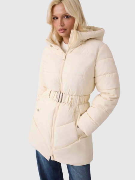 Kispo Guess Mulher New Imma Logo Midi Puffer