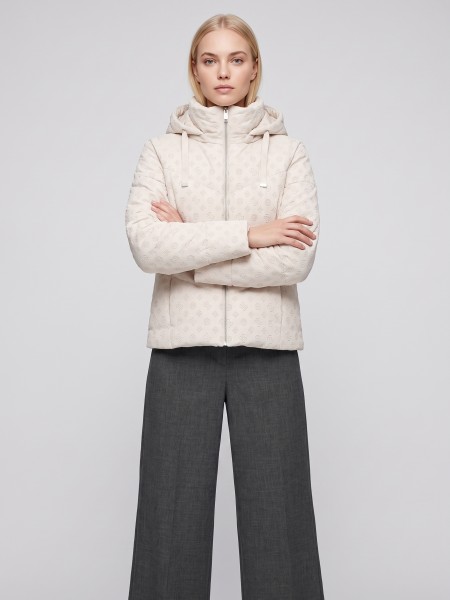 Kispo Guess Mulher New Daisy Crop Logo Puffer Kispo Guess Mulher New Daisy Crop Logo Puffer