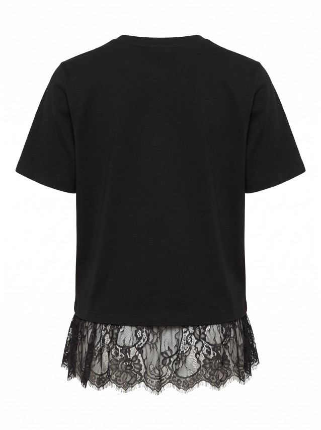 T-Shirt Vero Moda Mulher Vmbrit Ss O-Neck Lace T-Shirt Jrs