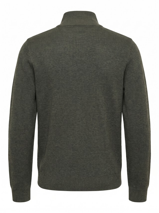 Camisola Jack & Jones Homem Jprblamilano Stitch Knit Half Zip Sn