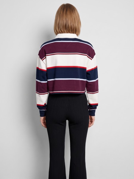 Camisola Tommy Jeans Mulher Tjw Crp Stripe Rugby