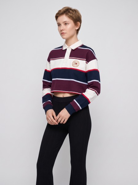 Camisola Tommy Jeans Mulher Tjw Crp Stripe Rugby
