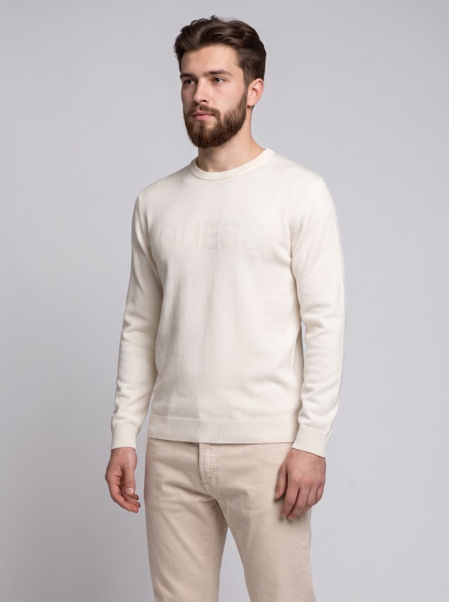 Camisola Guess Homem Noburo Cn Logo Reverse Ls Swtr