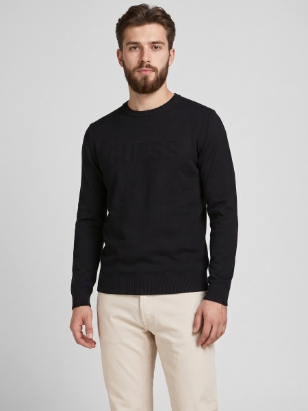 Camisola Guess Homem Noburo Cn Logo Reverse Ls Swtr