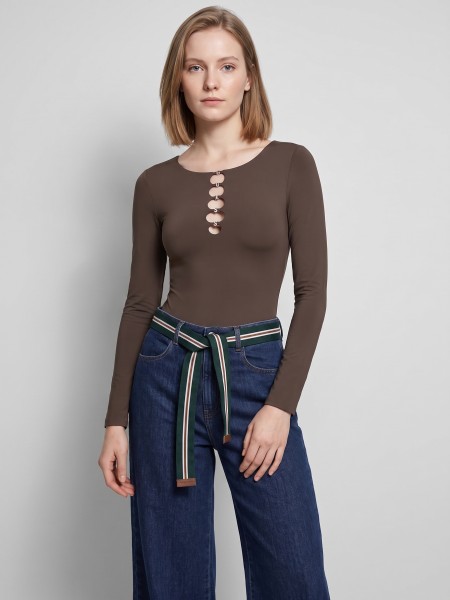Body Guess Mulher Ls Cn Logo Zanita Body