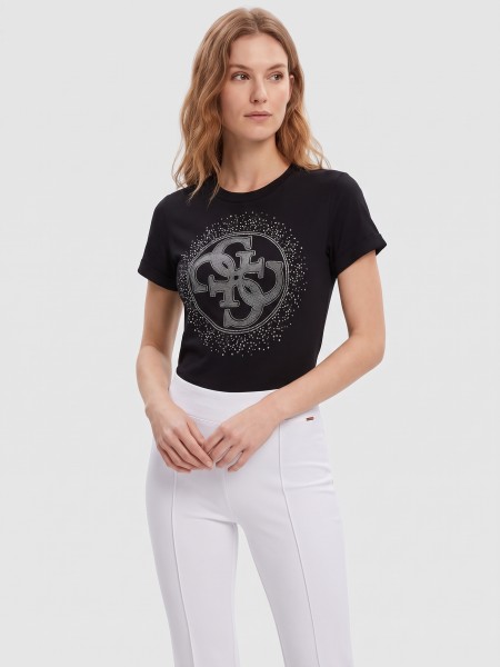 T-Shirt Guess Mulher Ss Cn Round 4G Degrade Hotfix T-Shirt Guess Mulher Ss Cn Round 4G Degrade Hotfix