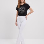 T-Shirt Guess Mulher Ss Cn Round 4G Degrade Hotfix