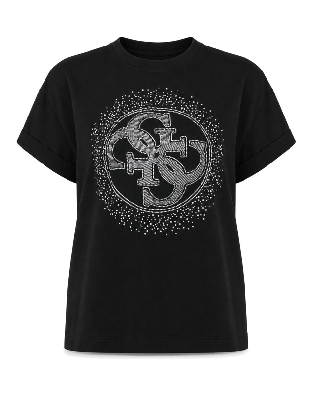 T-Shirt Guess Mulher Ss Cn Round 4G Degrade Hotfix