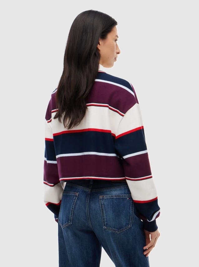 Camisola Tommy Jeans Mulher Tjw Crp Stripe Rugby