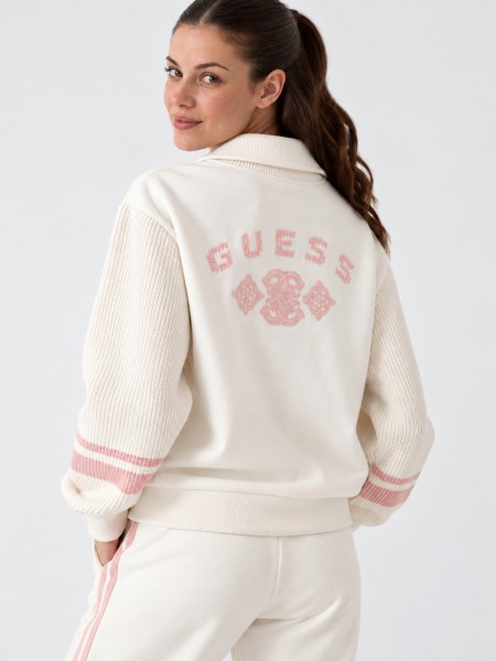 Sweatshirt Guess Mulher Fabrizia Half-Zip Sweatshirt Sweatshirt Guess Mulher Fabrizia Half-Zip Sweatshirt