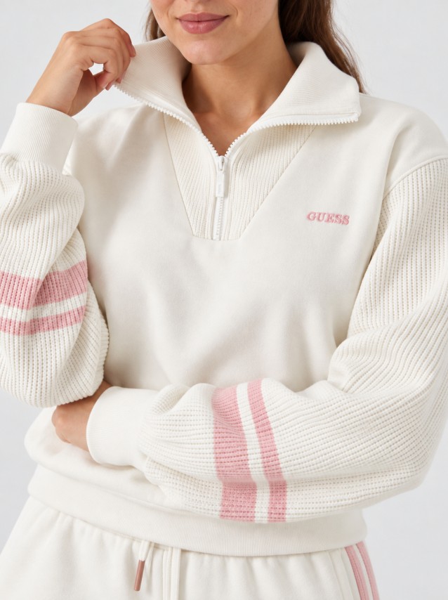 Sweatshirt Guess Mulher Fabrizia Half-Zip Sweatshirt
