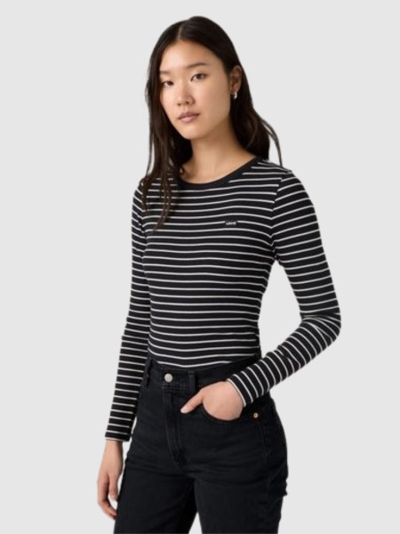 Camisola Levis Mulher Hayes Ls Tee Blacks Camisola Levis Mulher Hayes Ls Tee Blacks