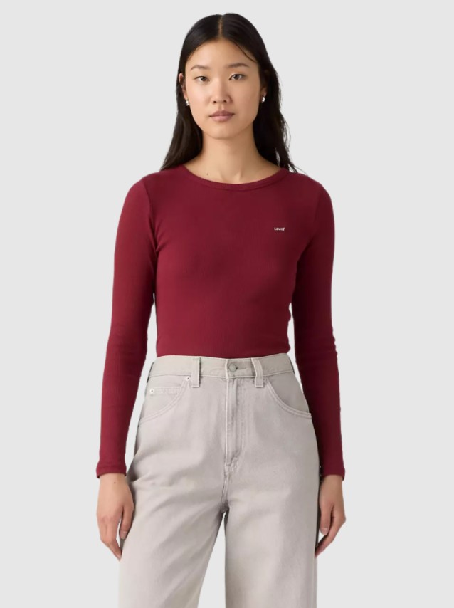 Camisola Levis Mulher Hayes Ls Tee Reds