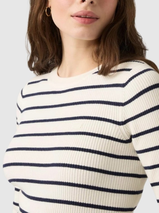 Camisola Levis Mulher Rib Crew Sweater Neutrals