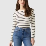 Camisola Levis Mulher Rib Crew Sweater Neutrals
