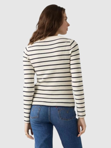 Camisola Levis Mulher Rib Crew Sweater Neutrals