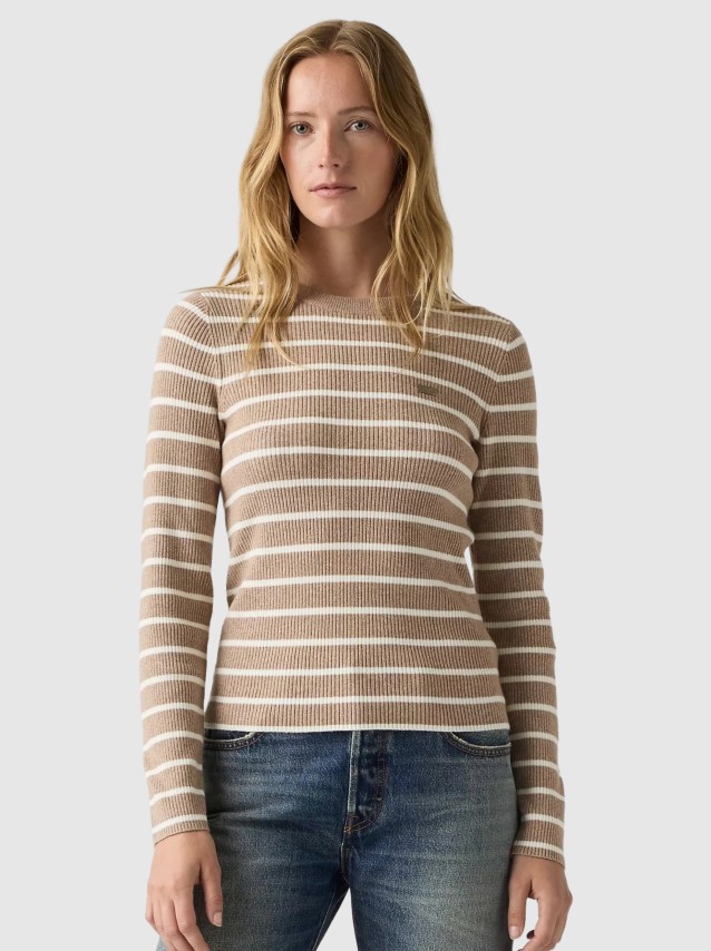 Camisola Levis Mulher Rib Crew Sweater Browns