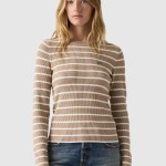 Camisola Levis Mulher Rib Crew Sweater Browns