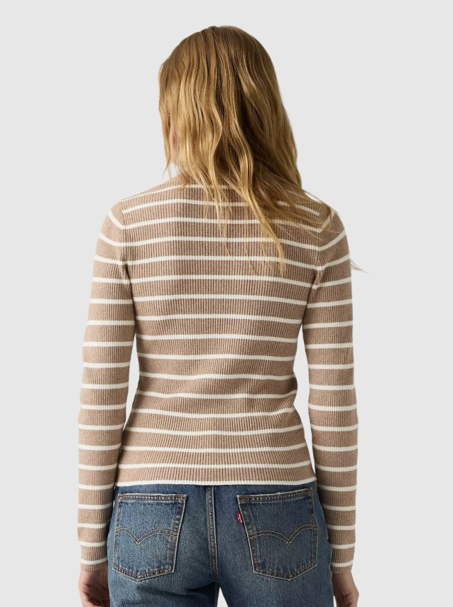 Camisola Levis Mulher Rib Crew Sweater Browns