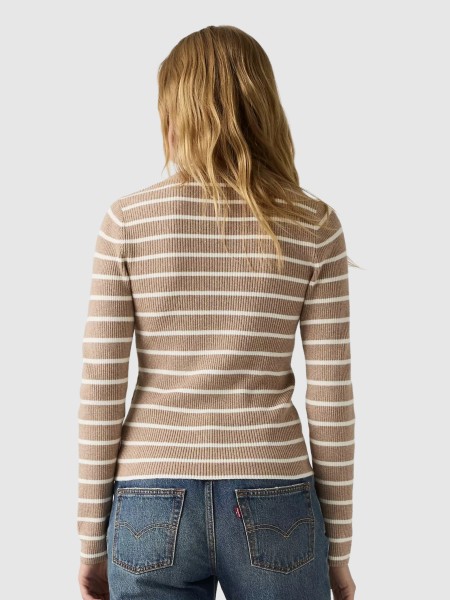 Camisola Levis Mulher Rib Crew Sweater Browns