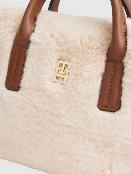 Mala Tommy Hilfiger Mulher Popette Micro Tote Faux Fur Mala Tommy Hilfiger Mulher Popette Micro Tote Faux Fur
