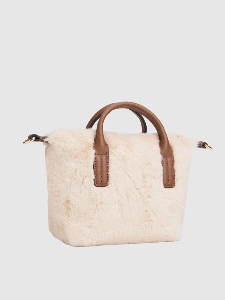 Mala Tommy Hilfiger Mulher Popette Micro Tote Faux Fur Mala Tommy Hilfiger Mulher Popette Micro Tote Faux Fur