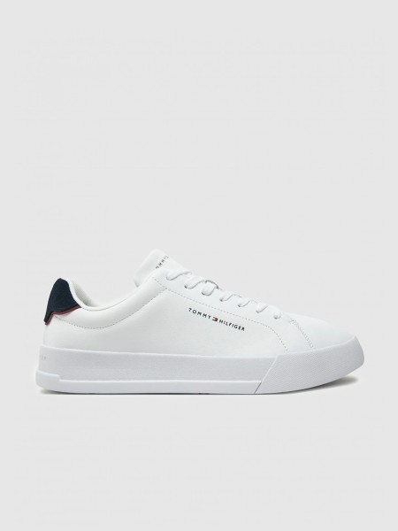 Sapatilha Tommy Hilfiger Homem Th Court Lth Detail Ess Sapatilha Tommy Hilfiger Homem Th Court Lth Detail Ess