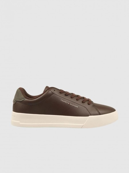 Sapatilha Tommy Hilfiger Homem Th Court Lth Detail Ess