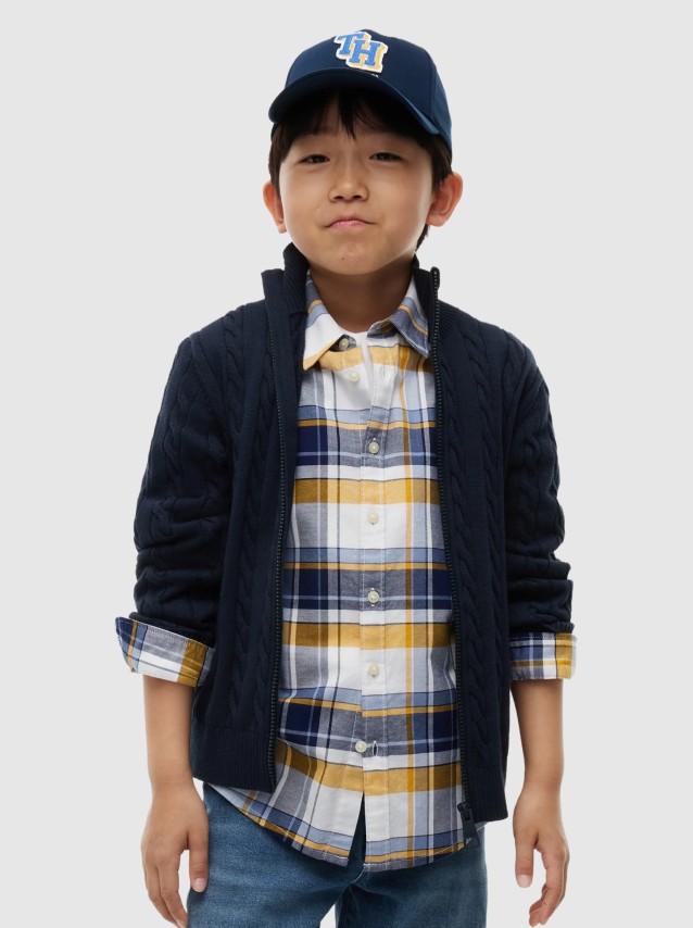 Casaco Tommy Hilfiger Menino Cotton Cable Full Zip
