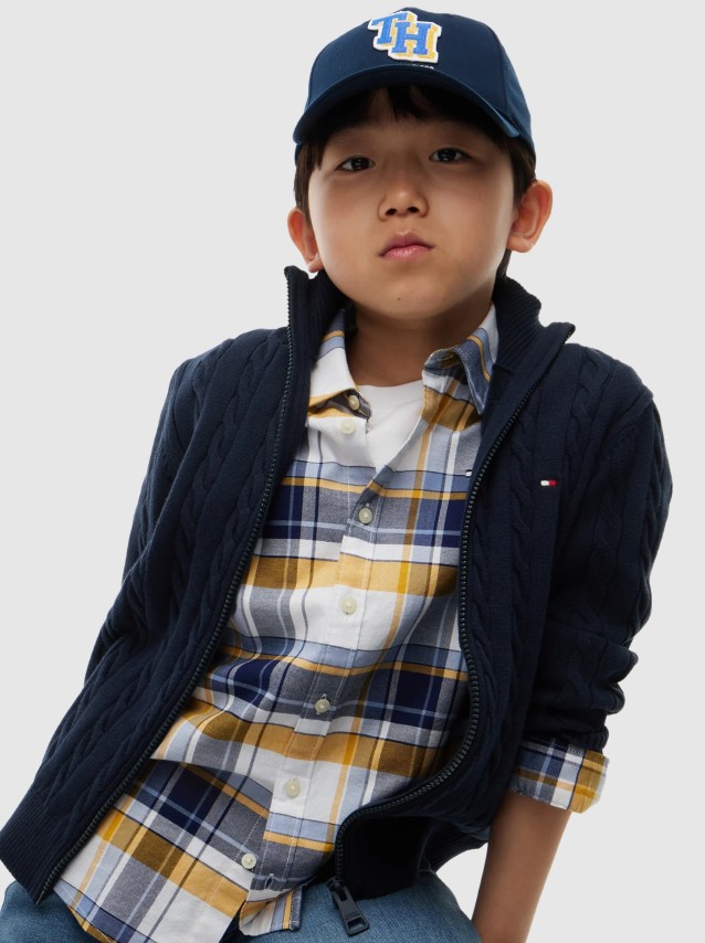 Casaco Tommy Hilfiger Menino Cotton Cable Full Zip