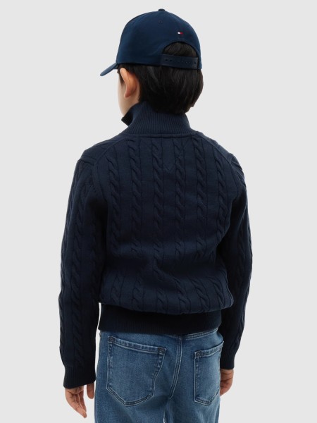 Casaco Tommy Hilfiger Menino Cotton Cable Full Zip