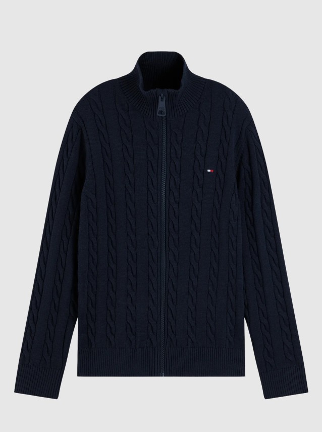 Casaco Tommy Hilfiger Menino Cotton Cable Full Zip