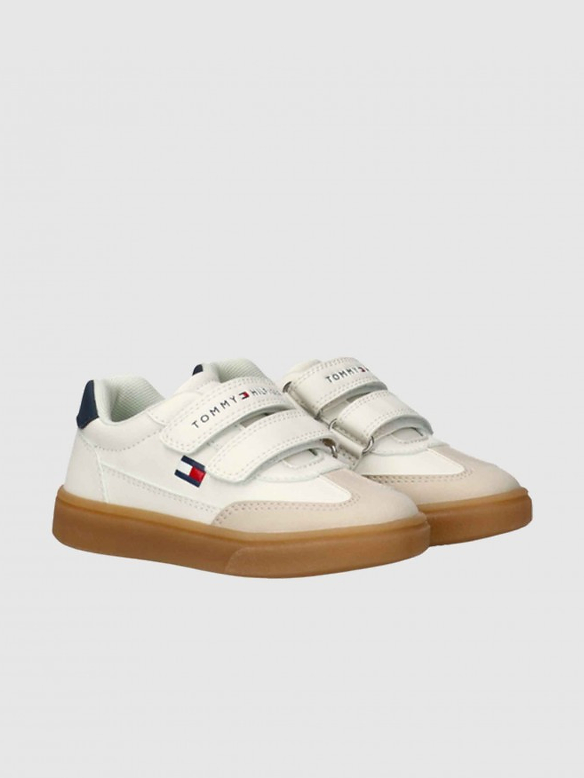 Sapatilha Tommy Hilfiger Menino Low Cut Velcro Sneaker Beige/off Wh