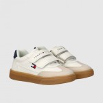 Sapatilha Tommy Hilfiger Menino Low Cut Velcro Sneaker Beige/off Wh