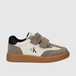 Sapatilha Calvin Klein Menino Low Cut Velcro Sneaker Taupe/off Wh
