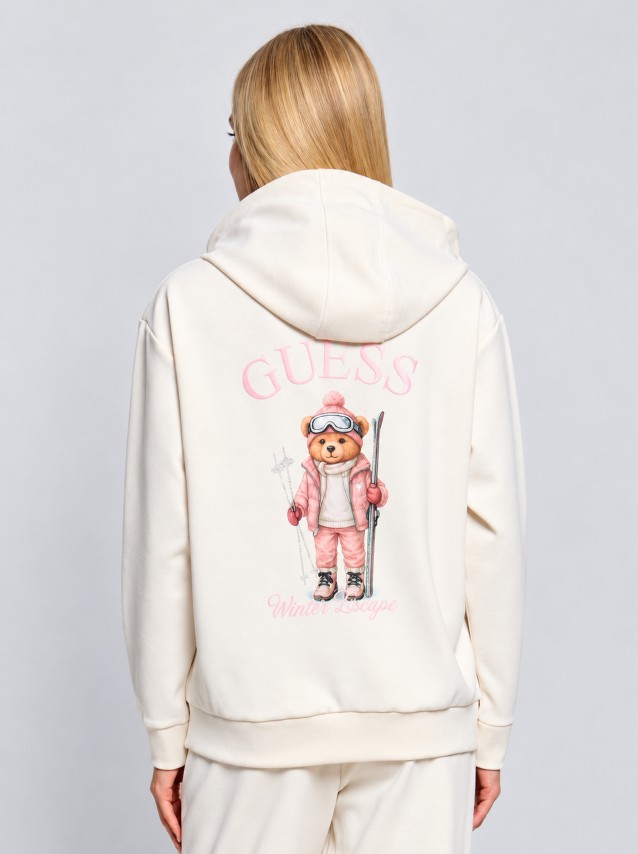 Sweatshirt Guess Mulher Fabrizia Hoodie Sweatshirt
