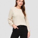 Camisola Vila Mulher Viliga Pointelle L/s O-Neck Top- Noos